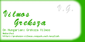 vilmos greksza business card